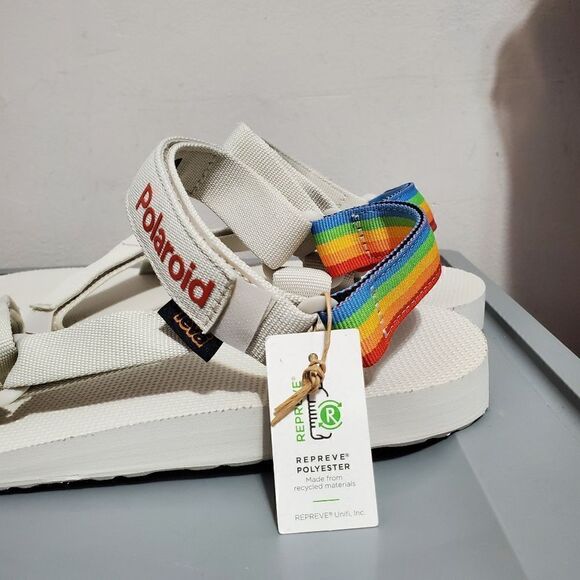 Teva Polaroid Mens Sz 12 Sandals Light Gray (1125392) Hike Camp Water Adjustable - Picture 9 of 12